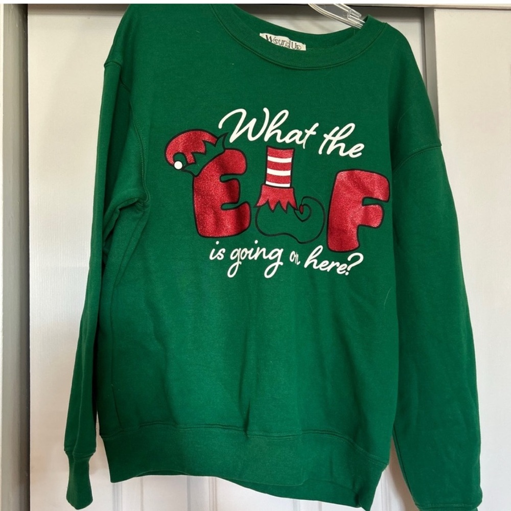 Wound Up Christmas Green Sweatshirt